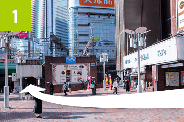 西武新宿線 西武新宿駅 2番出口　道順1